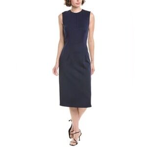 SPORTMAX Women's Blue Andina Midi Sheath Dress sz small